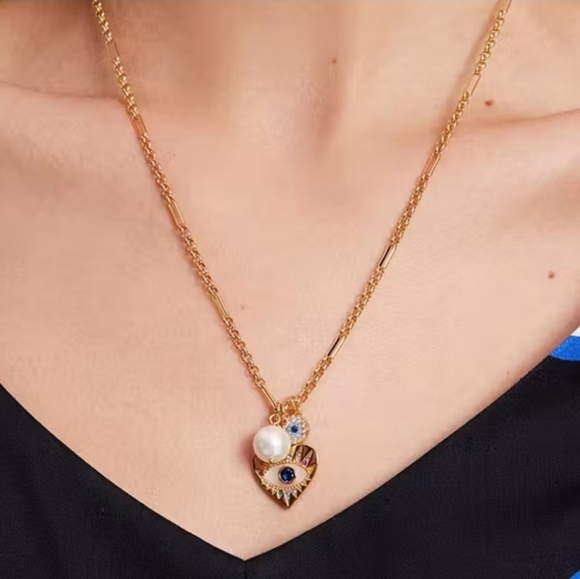 🔹️Kate Spade 🔹️Evil Eye All Seeing Cluster Pendant [$128 Msrp] - Picture 2 of 6
